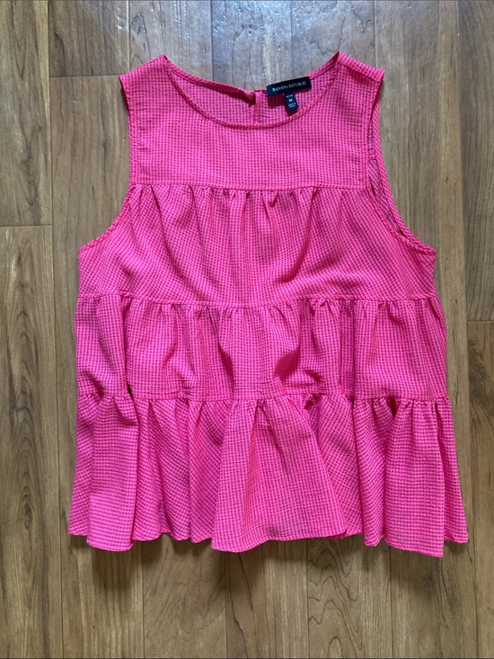 Banana Republic Tops - Banana Republic Hot Pink Tiered Sleeveless Tank